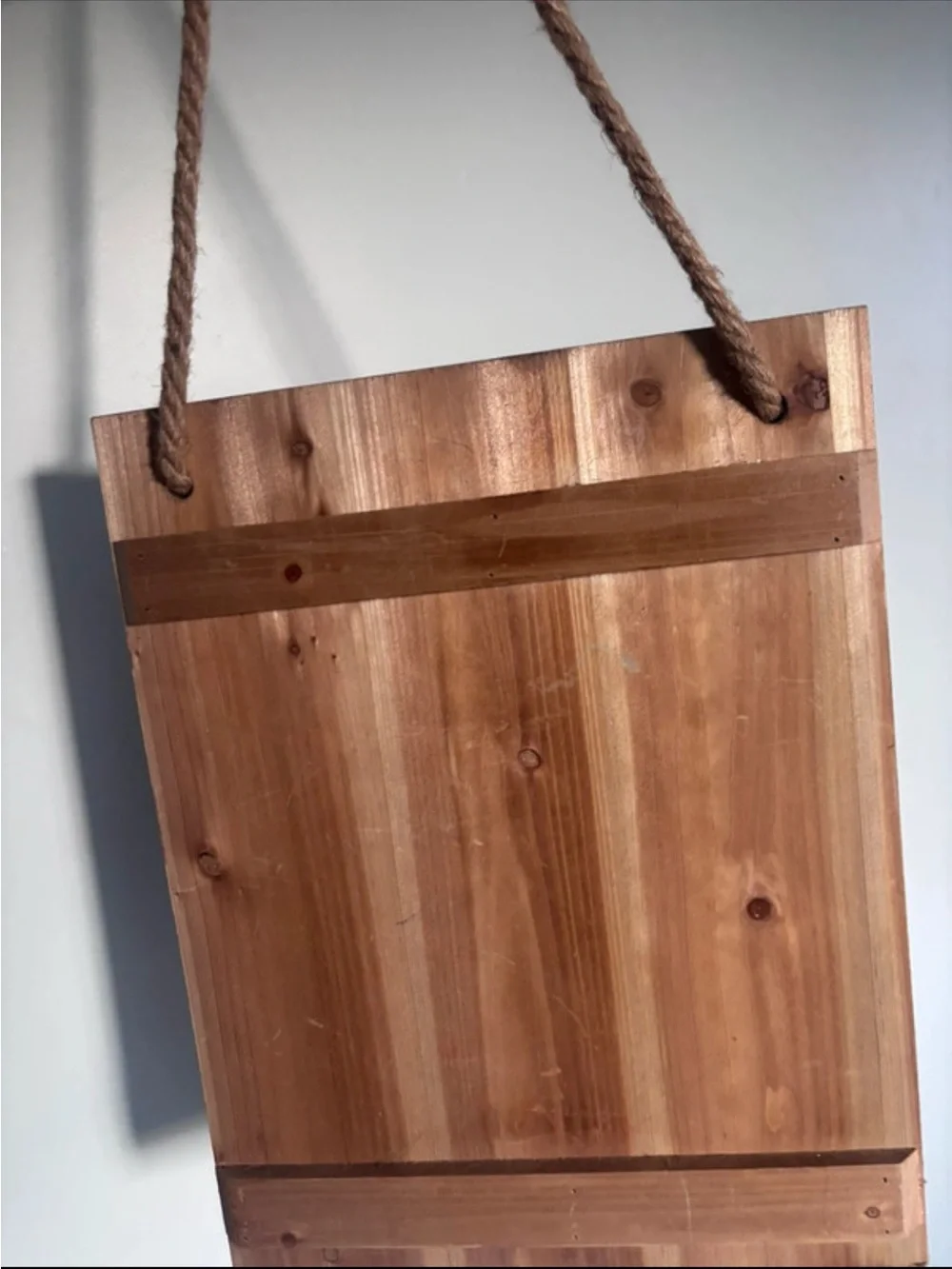 Wall-Mounted Mail Organizer - Blue Wood with Metal Pocket